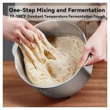 Retails for $120! Dough Mixer 7L Large Capacity Electric Dough Maker with Ferment Function for Baking Bread Dough&Pizza Dough - Dough whisk 304 Stainless Steel Blender Add water/seasoning with Top Sma