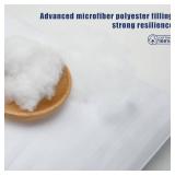 OKBA Set of 2 Throw Pillow Inserts, Hypoallergenic Soft & Firm Cushions with 100% Cotton Cover,Pillows Filler for Side Sleepers, Sofa, Bed and Home Decor (26x26 Inch (Pack of 2)-1CM Stripe)