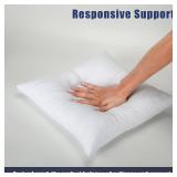 OKBA Set of 2 Throw Pillow Inserts, Hypoallergenic Soft & Firm Cushions with 100% Cotton Cover,Pillows Filler for Side Sleepers, Sofa, Bed and Home Decor (26x26 Inch (Pack of 2)-1CM Stripe)