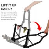 Motorcycle Stand Front Wheel Lift Fork Swingarm Stands Forklift Black