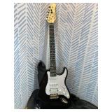 Retails for $106! SAYHA Electric Guitar, 39 Inch Solid Full-size Electric Guitar HSS Pickups Starter Kit Includes Amplifier, Bag, Digital Tuner, Strap, String, Cable, Picks Black