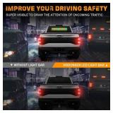 XRIDONSEN 35 inch Amber Green Traffic Advisor Light Bar 48 LED Emergency Strobe Lights Safety Warning Lights Front/Rear Window w/Display Controller for Construction Vehicles plow/Tow Trucks Wreckers