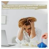 3D Printed Expanded Sensory Fidget Star -4.3x4.3x1.96in Stress-Relieving Rotating Tower Design, for Office Desks Stress-Relief Gifts (Gold)