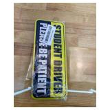 GEEKBEAR Student Driver Car Magnet - Colorful, Reflective, Weather-Resistant - Rectangular 8.7 x 3.5 in (Yellow/Black)