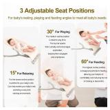 3-in-1 Portable Baby Bouncer & Rocker Chair for Newborn to Toddler - 4 Adjustable Recline Positions, Breathable Cotton Fabric, Natural Vibration, Supports Up to 33 lbs (Oatmeal Khaki)