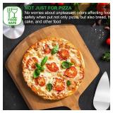 Pizza Peel 16 Inch, Natural Bamboo Pizza Peel Pizza Paddle Spatula Oven Accessory for Large Wood Pizza Board For Transferring & Serving, Wood Pizza Cutting Board for Cheese Bread Fruit Vegetables
