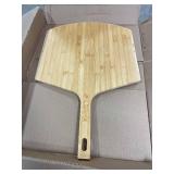 Pizza Peel 16 Inch, Natural Bamboo Pizza Peel Pizza Paddle Spatula Oven Accessory for Large Wood Pizza Board For Transferring & Serving, Wood Pizza Cutting Board for Cheese Bread Fruit Vegetables
