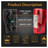 Right Passenger Side Rear Tail Light Assembly Compatible With 2017-2019 Ford F-250 F-350 Super Duty Tail Light Rear Brake Lamps Replacement Taillights (w/o Blind Spot) (w/o LED)