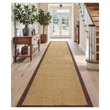 Retails for $160! DEXI Natural Boho Jute Runner Rug, 3x10 Non Slip Indoor Outdoor Vintage Woven Rugs, Rustic Farmhouse Country Runners for High Traffic Areas in Entryway, Hallway, Kitchen, Laundry Roo
