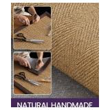 Retails for $160! DEXI Natural Boho Jute Runner Rug, 3x10 Non Slip Indoor Outdoor Vintage Woven Rugs, Rustic Farmhouse Country Runners for High Traffic Areas in Entryway, Hallway, Kitchen, Laundry Roo