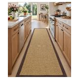Retails for $160! DEXI Natural Boho Jute Runner Rug, 3x10 Non Slip Indoor Outdoor Vintage Woven Rugs, Rustic Farmhouse Country Runners for High Traffic Areas in Entryway, Hallway, Kitchen, Laundry Roo