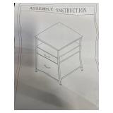 Huuger Nightstand with Charging Station, Side Table with Fabric Drawers, End Table with Open Shelf, Bedside Table with USB Ports and Outlets, Night Stand for Bedroom, Rustic Brown and Black