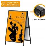 Relx A Frame Sign Holder Outdoor Sandwich Boards Holder 24x36 inches Sidewalk Signs for Businesses Outdoor - Holder only