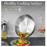 Retails for $140! KOCH SYSTEME CS Tri-Ply Stainless Steel Cookware Set 10 Piece, Professional 18/10 Stianless Steel Pots and Pans Set, Oven & Induction Safe, Non-Toxic Kitchen Cookware Set for Family 