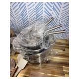 Retails for $140! KOCH SYSTEME CS Tri-Ply Stainless Steel Cookware Set 10 Piece, Professional 18/10 Stianless Steel Pots and Pans Set, Oven & Induction Safe, Non-Toxic Kitchen Cookware Set for Family 