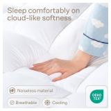 Ultra Soft Queen Mattress Topper - Cloud-Like Mattress Pad for Back Pain Relief - Breathable Cooling Material for Hot Sleepers, White