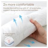 Ultra Soft Queen Mattress Topper - Cloud-Like Mattress Pad for Back Pain Relief - Breathable Cooling Material for Hot Sleepers, White