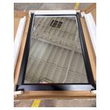 24x36 Inch Black Bathroom Mirror for Wall, Thick Metal Framed Rectangle Mirrors for Over Sink, Bedroom, Living Room, Entryway, Anti-Rust, HD Tempered Glass