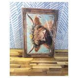 Farmhouse Highland Cow Decor Wall Art, Funny Bathroom Sign Pictures, Floral Highland Cow Canvas Painting, Funny Animal Framed Artwork for Bathroom Bedroom Decor 24L