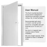 QWORK Aluminum Access Door 12x24   Flush Mount Hinged Panel for Drywall, Ceiling & Utility Shaft