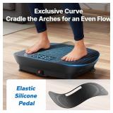 MERACH Vibration Plate Exercise Machine, Curved Vibration Plate for Lymphatic Drainage Weight Loss, Vibrating Plate with Real-Time Calorie Tracking on LED Display, Workout Equipment for Home Women Men