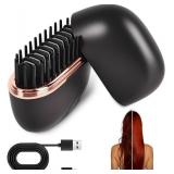 Mini Hair Straightener, Rechargeable Wireless Portable Hair Straightener Brush, 3-Temperature Control for Women, Compact and Travel-Friendly Hair Styling Tool