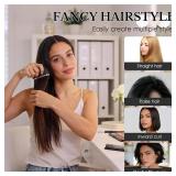 Mini Hair Straightener, Rechargeable Wireless Portable Hair Straightener Brush, 3-Temperature Control for Women, Compact and Travel-Friendly Hair Styling Tool