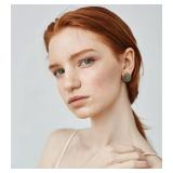 Disco Ball Earrings 925 Stering Silver Post 18K Gold Plated CZ Micro Pave Dainty Round Gold Stud Huggie earrings for Women