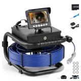 Retails for $285! ZELCAN Sewer Camera, Drain Camera 165FT with 4.3 in. LCD Screen, Waterproof IP68 Borescope Plumbing Camera with 12 LED Lights with 5300mAh Battery DVR Recorder