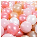 Ball Pit Balls Pack of 100 - Star and Round Set BPA Free Phthalate Free Non-Toxic Crush Proof Play Balls Soft Plastic Balls for Toddlers Baby Kids Birthday Pool Tent Party