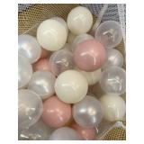 Ball Pit Balls Pack of 100 - Star and Round Set BPA Free Phthalate Free Non-Toxic Crush Proof Play Balls Soft Plastic Balls for Toddlers Baby Kids Birthday Pool Tent Party