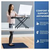 KitchenClouds Kitchen Mat Cushioned Anti Fatigue Rug 17.3"x28" Water Resistant Non Slip Standing Desk Mat Comfort Floor Mats for Kitchen House Sink Office (Blue)