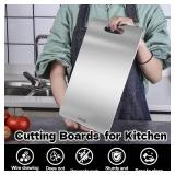 Titanium Cutting Board Set of 3,100% Pure Titanium Cutting Boards for Kitchen, Double Sided Food-Grade Chopping Board for Cutting Meat Vegetable Fruit, Dishwasher Safe