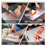 Titanium Cutting Board Set of 3,100% Pure Titanium Cutting Boards for Kitchen, Double Sided Food-Grade Chopping Board for Cutting Meat Vegetable Fruit, Dishwasher Safe
