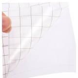 Self-Adhesive Transparent PVC Transfer Tape with Alignment Grid Neutral Gray for Easy Vinyl Decals Stickers and Craft Projects