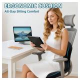 Extra Large Seat Cushion - Memory Foam Cushion for Office Chair, Car Seat, Airplane - Sciatica & Hip & Coccyx Pain Relief Desk Chair Cushion for Long Sitting Office Workers, Car Drivers
