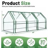 Greengro Mini Greenhouse, 95" x 36" x 36" Portable Greenhouses for Outdoors with Roll-up Zipper Door, Ground Stakes & 20 T-Shaped Plant Tags, Waterproof UV-Resistant Green House for Indoor Outside