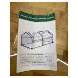 Greengro Mini Greenhouse, 95" x 36" x 36" Portable Greenhouses for Outdoors with Roll-up Zipper Door, Ground Stakes & 20 T-Shaped Plant Tags, Waterproof UV-Resistant Green House for Indoor Outside