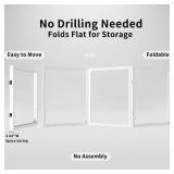 Retails for $140! Extra Wide Clear Dog Gate 31" Tall Clear Acrylic Freestanding Dog gate Transparent Pet Gate for Doorways Stairs 3 Panel(55"-70" W)