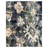 HUGEAR 4x6 Machine Washable Rugs Dark Green Hallway Area Rug Indoor Accent Rug Floral Low Pile Carpet Soft Throw Rug Bedroom Living Room Office Dining Room Kitchen Laundry Room Non Slip