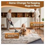 Veken Non Slip Cushioned Rug Pad Gripper 9 x 12 Ft, Felt and Silicone Backing, 1/4 inch Thick Carpet Liner for Hardwood Floors and Finishes, Under Area Rugs Anti Skid Mat, Keep Rugs Safe and in Place