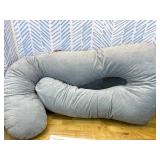 Momcozy Pregnancy Pillows with Cooling Cover, U-Shaped Full Body Maternity Pillow for Side Sleepers 57 Inch - Support for Back, Hip, Belly, Legs for Pregnant Women