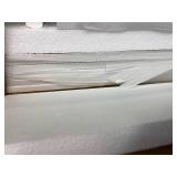 $110 67" Tall Bathroom Storage Cabinet with Lights, Slim Narrow Bathroom Cabinet Organizer with Doors and Adjustable Shelves, Tall Cabinet for Small Space (66.9" Tall-White with Light)