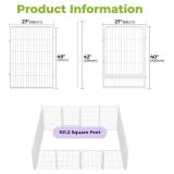 Retails for $170! SunsGrove Tall Garden Fence with Gate, 40 in(H) x 35.7 ft(L) 16 Panels Heavy Duty Metal Animal Barrier Fence for Yard, Suitable for Indoor or Outdoor Dog Pet Fence, Garden Fence Bord