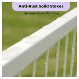 Retails for $170! SunsGrove Tall Garden Fence with Gate, 40 in(H) x 35.7 ft(L) 16 Panels Heavy Duty Metal Animal Barrier Fence for Yard, Suitable for Indoor or Outdoor Dog Pet Fence, Garden Fence Bord