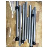 HAMITOR Corner Shower Caddy Tension Pole: 4-Tier Rust-Resistant Adjustable Bathroom Organizer Shelves - 47-121 Inch No-Drill Quick Installation - Space-Saving Storage for Renters Family - Silver Gray