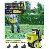 Salt Spreader for Ryobi 18v Battery,Handheld Fertilizer Spreader for Lawns,Available Year-Round,Grass Seeds,Fertilizer,Rock Salt and Ice Melt(Battery Not Included)