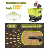 Salt Spreader for Ryobi 18v Battery,Handheld Fertilizer Spreader for Lawns,Available Year-Round,Grass Seeds,Fertilizer,Rock Salt and Ice Melt(Battery Not Included)