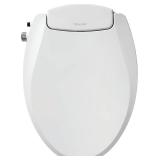 Brondell Bidet Toilet Seat Non-Electric Swash Ecoseat, Fits Elongated Toilets, White - Dual Nozzle System, Ambient Water Temperature - Bidet with Easy Installation
