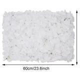 16"x 24" Artificial Flower Wall Panels,Flower Wall Mat Silk Flower Panels for Outdoor Garden Backyard Fence Fence Privacy Screen and Indoor Wall Decor(5Pcs White,Style 3)